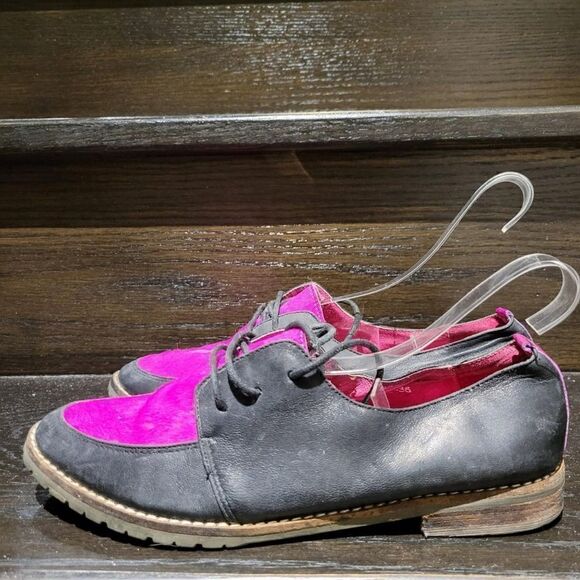 Vintage Black with Pink Leather Shoes Size: 6 US - Picture 2 of 6
